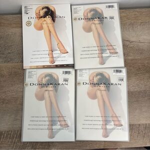 Donna Karan NY Control Top Stockings - Tone A01 - Size M - NWT - Set Of Four